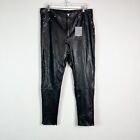 Bagatelle Collection Fabrycznie nowe z metką Damskie spodnie ze sztucznej skóry Skinny Czarne Rozmiar XL