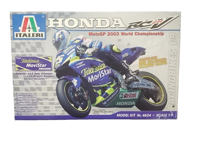 NEW ITALERI  4624 1/9 HONDA RC211V   MOVISTARGP 2003 CHAMPIONSHIP OPEN BOX  T56 - Image 1 of 4