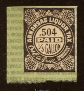 Sello de ingresos de licor ARKANSAS SRS AR L90 como nuevo, en muy buen estado - Imagen 1 de 1