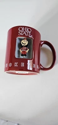 UNUSED! Ohio State Buckeyes SPINNING BRUTUS Hallmark Coffee Mug Cup NICE! RARE! - Image 1 of 4