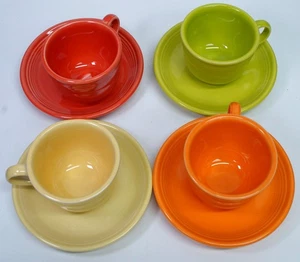 Fiestaware Coffee Tea Cup and Saucer Set Homer Laughlin - Choose Your Color - Picture 1 of 13