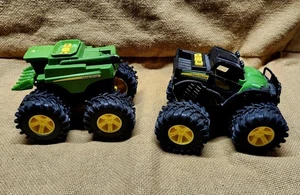 Ertl John Deere Combine Tractor  and Gator Toys with Monster Wheels Untested - Picture 1 of 5
