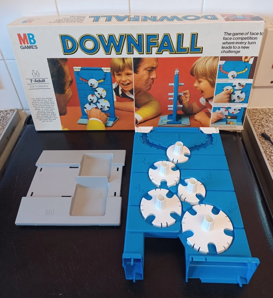 Vintage MB Downfall Board Game 1977 Long Box Edition Complete - Image 1 of 4