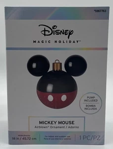Disney Magic Holiday Mickey Mouse 18" Adorno de Navidad soplado por aire con bomba - Imagen 1 de 1