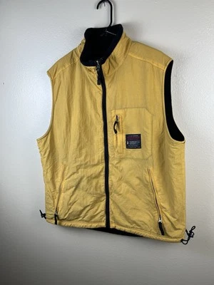Chaleco polar reversible amarillo negro cremallera completa X-grande de colección Abercrombie Fitch para hombre Foto 1 de 4