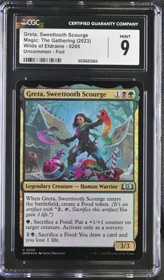 GRETA, SWEETTOOTH SCOURGE Wilds of Eldraine Foil CGC 9 MTG [Nostalgium] - Image 1 of 2