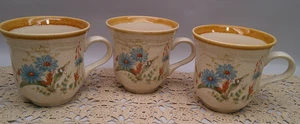 MIKASA Garden Club Blue Daisies 3er Set - Kaffee-/Teetassen - makellos Vintage - Bild 1 von 5