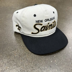 Vintage New Orleans Saints Sports Specialties Script Snapback Hat Cap White - Picture 1 of 10