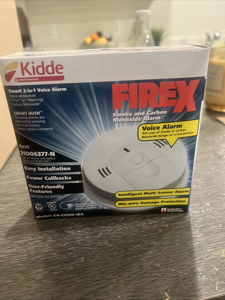 Kidde 21006377 Hardwired Combination Carbon Monoxide & Smoke Alarm  KN-COSM-IBA - Image 1 of 2