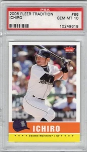 2006 Fleer Tradition Baseballkarte #86 Ichiro Suzuki Seattle Mariners HOF PSA 10 - Bild 1 von 2