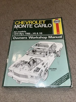 Manual de reparación Haynes para Chevrolet Monte Carlo 1970-1988 Foto 1 de 2