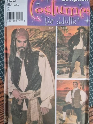 New uncut OOP Simplicity pattern 4923 Pirates of the Caribbean outfit size L-XL - Image 1 of 3