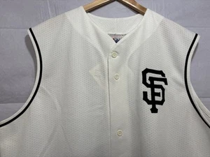 Vintage San Francisco Giants Jersey Majestic Men’s XL New Stock Cut Off Sleeves - Picture 1 of 11