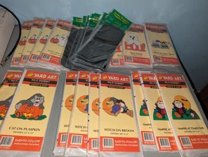Set Of 16 Vintage 1998 Yard Art Do it Yourself Patterns Halloween Fall Decor  - Picture 1 of 3