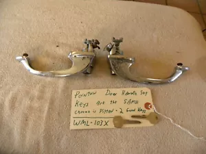 Mercedes Benz Ponton W120 W121 W105 W128 W180 Front Door Handle Set with Keys .x - Imagen 1 de 18