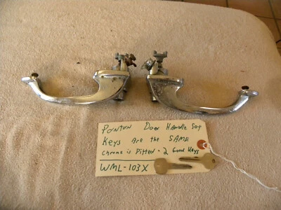 Mercedes Benz Ponton W120 W121 W105 W128 W180 Front Door Handle Set with Keys .x Foto 1 de 4