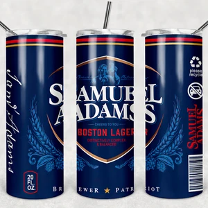 SAMUEL ADAMS TUMBLER - Enthält einen 20 Unzen Metall Isolierbecher, Deckel & Strohhalm - Bild 1 von 3