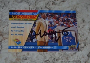 DANNY MANNING Hand Signed MOMUMENTAL MOMENTS KANSAS - Picture 1 of 2