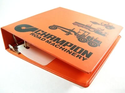 Champion Motor Grader Empty Binder for Parts Service and Operator Manual - Image 1 of 4