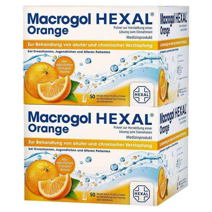 Macrogol Hexal Orange Pulver zur Herstellung einer Lösung zum Einnehmen Beutel