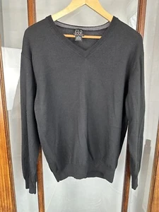 Jos. A. Bank Signature Collection Black 100% Merino Wool Cardigan Sweater Men XL - Picture 1 of 7
