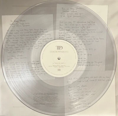 Taylor Swift The Tortured Poets Department Ltd Phantom Clear Vinyl Sealed MINT - Photo 1/4