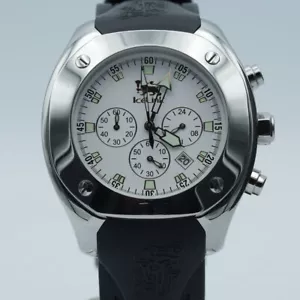 Icelink Quartz Chrono Steel Beautiful Condition With Papers 42Mm - Picture 1 of 9