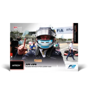 Juri Vips Double Winner F2 2021 Topps Now Formula 1 F1 Card #19 100th Race Win - Picture 1 of 2