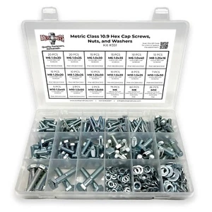 Surtido de tornillos hexagonales clase métrica 10,9 pernos tuercas lavadora - 341 piezas - Imagen 1 de 5