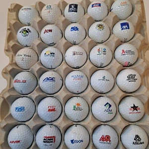 30 Logo Golf Balls Lot #031 Courses Brands Advertising Collectible vtg - Bild 1 von 5