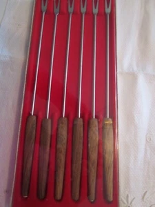 Richard ABR.Herder Solinggen Germany 6 Fondue Set. 11" langer Edelstahl - Bild 1 von 3