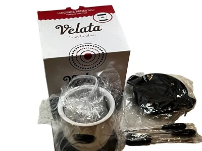 Velata Fondue Scentsy Calentador Negro Regaliz Pedestal Tenedor Silicona Chocolate Pot Foto 1 de 4