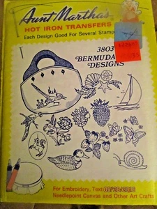 Aunt Martha's Hot Iron Transfers- # 3803 -- Bermuda Designs - Picture 1 of 1