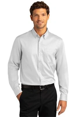 Camisa de vestir Port Authority W808 para hombre manga larga fácil cuidado SuperPro React sarga Foto 1 de 3