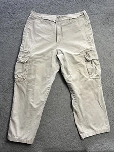 Vintage Lee Dungarees Pants Cargo Utility Beige Mens 38x30 Relaxed Y2K - Picture 1 of 21