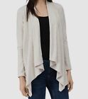 $98 B Collection by Bobeau Women's Beige Embroidered Open Front Cardigan Size S