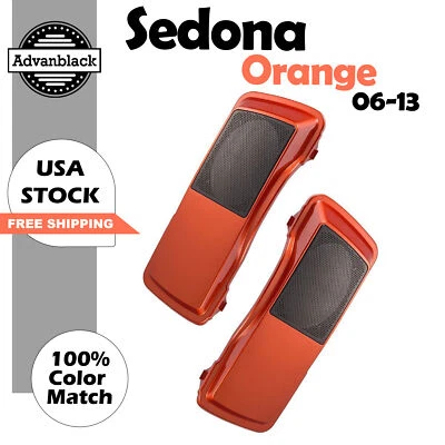 Sedona Orange 6x9 Saddlebag Speaker Lids For Harley Street Road Glide 2006-2013 - Image 1 of 4