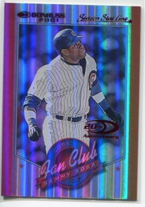 2001 Donruss Stat Line Season 217 Sammy Sosa FC /106 Fan Club