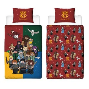 Set Di Copripiumino Singolo Reversibile LEGO Harry Potter Maghi Multicolore - Foto 1 di 8