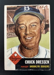 1953 Topps Baseball #50, Chuck Dressen (Dodgers); Ex - Bild 1 von 2