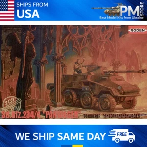 Roden 709 SD.KFZ.234/4 PAK-40 75m Pakwagen heavy intelligence car WWII 1/72 - Picture 1 of 12
