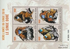 Níger 3967-3970 Sheetlet (completa. edición.) nuevo 2015 año del monos - Imagen 1 de 1