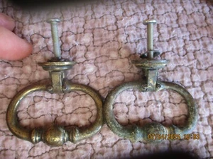 2)Rustique Poignée + VIS de Tiroir Porte de Meuble Coffre Caisse Boite Coffret - Picture 1 of 5