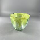 Eco Glass Hand Blown Swirl Recycled Glass Candle Votive Holder Bowl Spain
