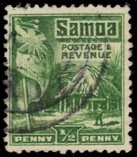 SAMOA 142 (SG153) - Flag over Samoan House "Perf 14x13.5" (pa60929)