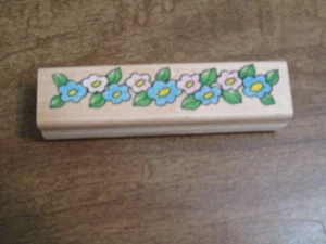 PENNY BLACK POSY BORDER RUBBER STAMP - Picture 1 of 2