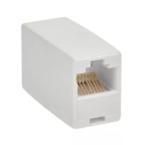 RJ45 Modular Inline Coupler Straight, White - Picture 1 of 1