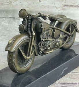 VINTAGE SIGNED  # BRONZE ABSTRACT MOTORCYCLE VESPA HARLEY MODERN SCULPTURE DEAL - Imagen 1 de 7