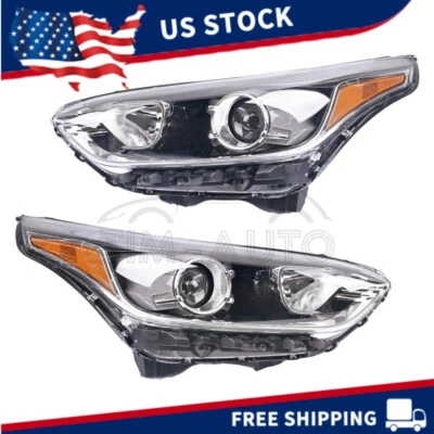 For 2019 2020 2021 Kia Forte Headlight Left Driver+Right Passenger Side W/O LED Foto 1 de 4