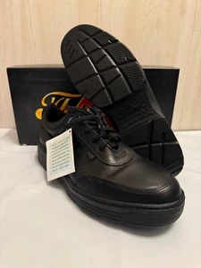 Zapato Thorogood Hecho en EE. UU. 834-6903 10 M Cuero Negro Oxford Postal USPS DE COLECCIÓN - Imagen 1 de 4